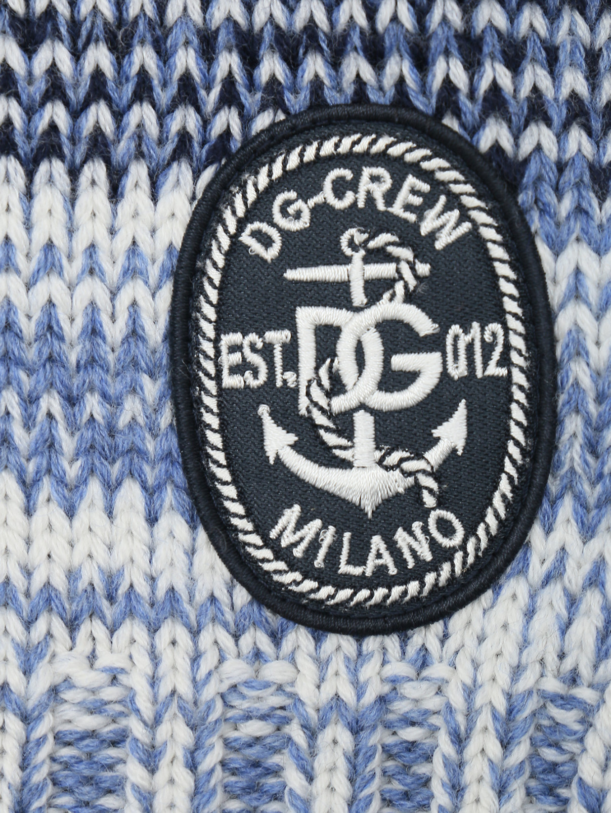Шарф из шерсти с аппликацией Dolce & Gabbana  –  Деталь1  – Цвет:  Синий