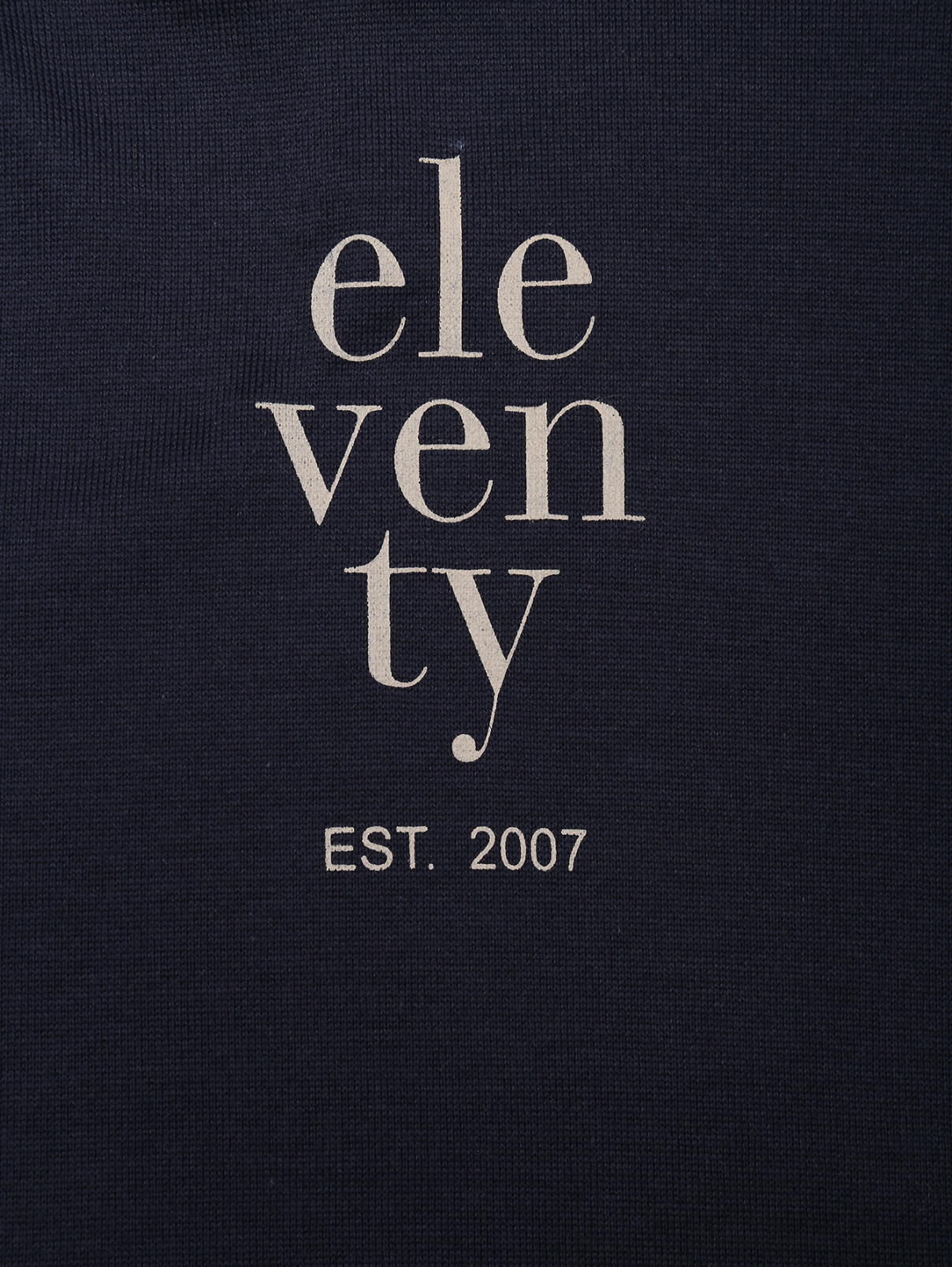 Толстовка из хлопка с капюшоном Eleventy  –  Деталь  – Цвет:  Синий