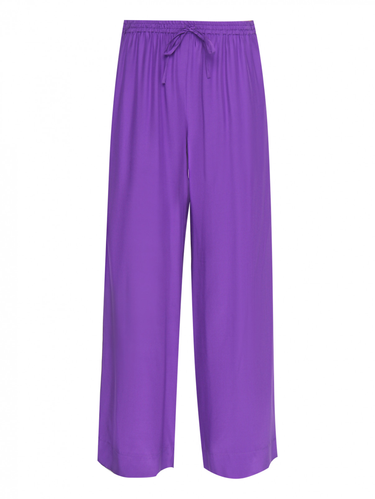 Широкие брюки на резинке P.A.R.O.S.H.  –  Общий вид  – Цвет:  Фиолетовый