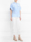Блуза из шелка свободного кроя с накладными карманами Tara Jarmon  –  Модель Общий вид