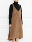 Платье-сарафан из шерсти с длинным ворсом Jil Sander Navy  –  МодельВерхНиз