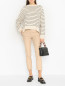 Зауженные брюки из хлопка Weekend Max Mara  –  МодельОбщийВид