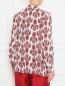Рубашка из шелка с принтом Marina Rinaldi  –  МодельВерхНиз1