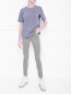 Однотонные брюки из хлопка Love Moschino  –  МодельОбщийВид