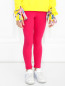 Трикотажные брюки из хлопка с принтом Moschino Teen  –  МодельВерхНиз