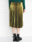 Плиссированная юбка-миди с эффектом "металлик" Mo&Co  –  Модель Верх-Низ1