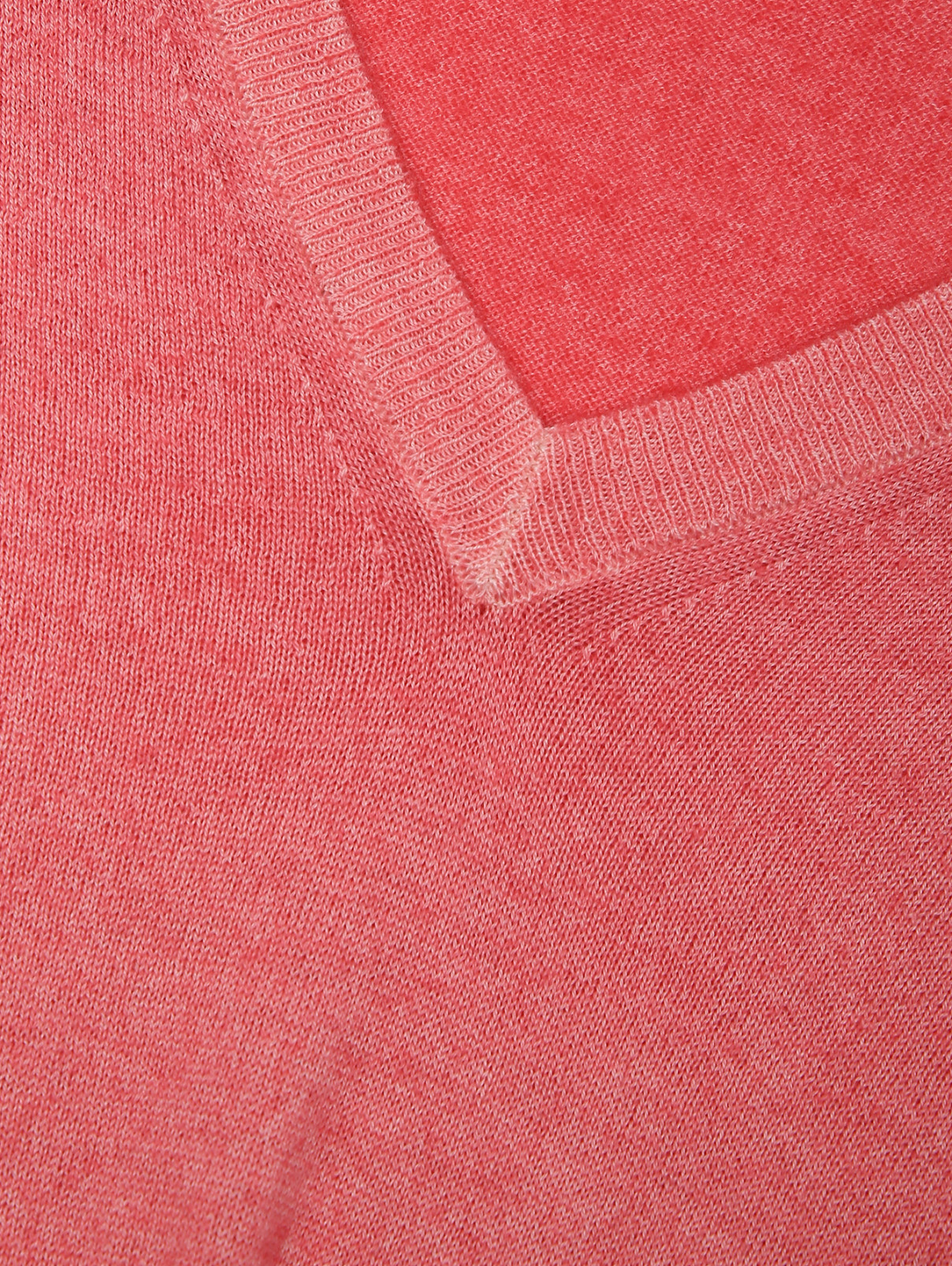 Джемпер из кашемира с V-образным вырезом Gran Sasso  –  Деталь  – Цвет:  Розовый