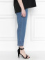 Укороченные джинсы с кружевной отделкой Marina Rinaldi  –  МодельВерхНиз2