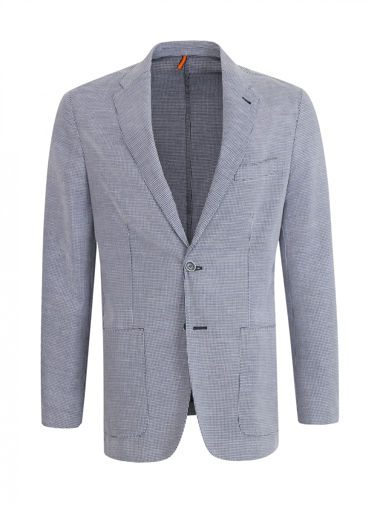 Пиджак из шерсти и хлопка с узором Corneliani ID  –  Общий вид  – Цвет:  Серый