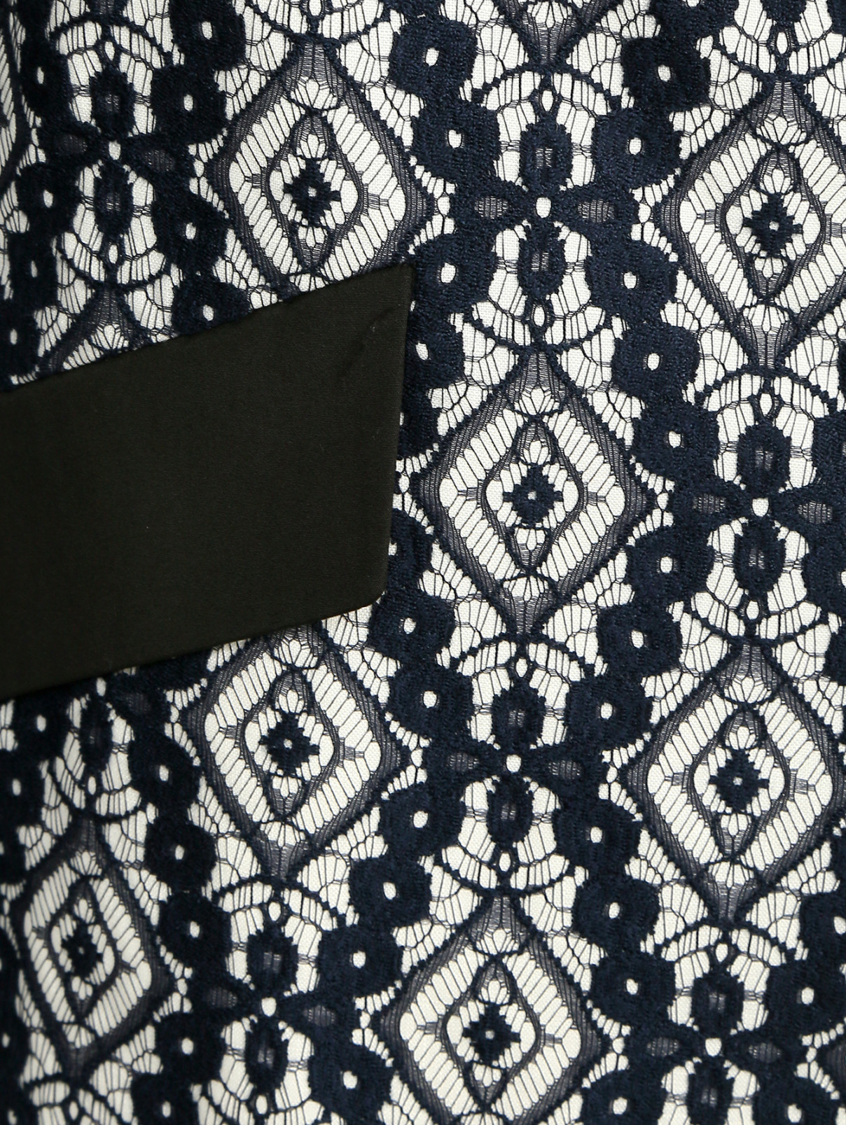 Объемное пальто из кружева Tara Jarmon  –  Деталь1  – Цвет:  Синий