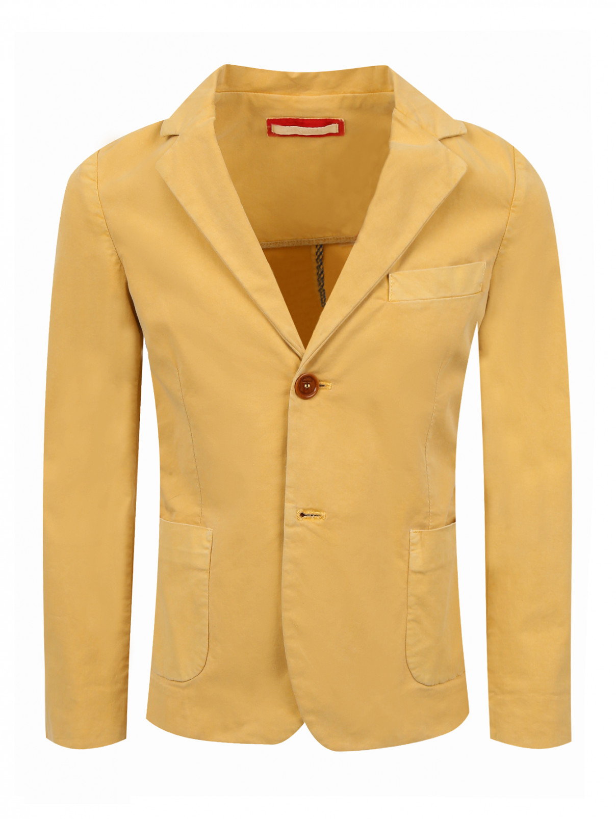 Пиджак из хлопка с накладными карманами Tagliatore  –  Общий вид  – Цвет:  Желтый