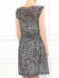 Платье из хлопка и шелка с узором Moschino Boutique  –  Модель Верх-Низ1