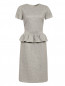 Платье с баской из шерсти шелка и кашемира Ermanno Scervino  –  Общий вид