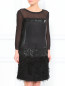 Платье из шелка с фактурными вставками Philosophy di Alberta Ferretti  –  Модель Верх-Низ