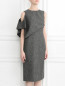 Платье из шерсти асимметричного кроя с драпировкой Maison Margiela  –  Модель Верх-Низ