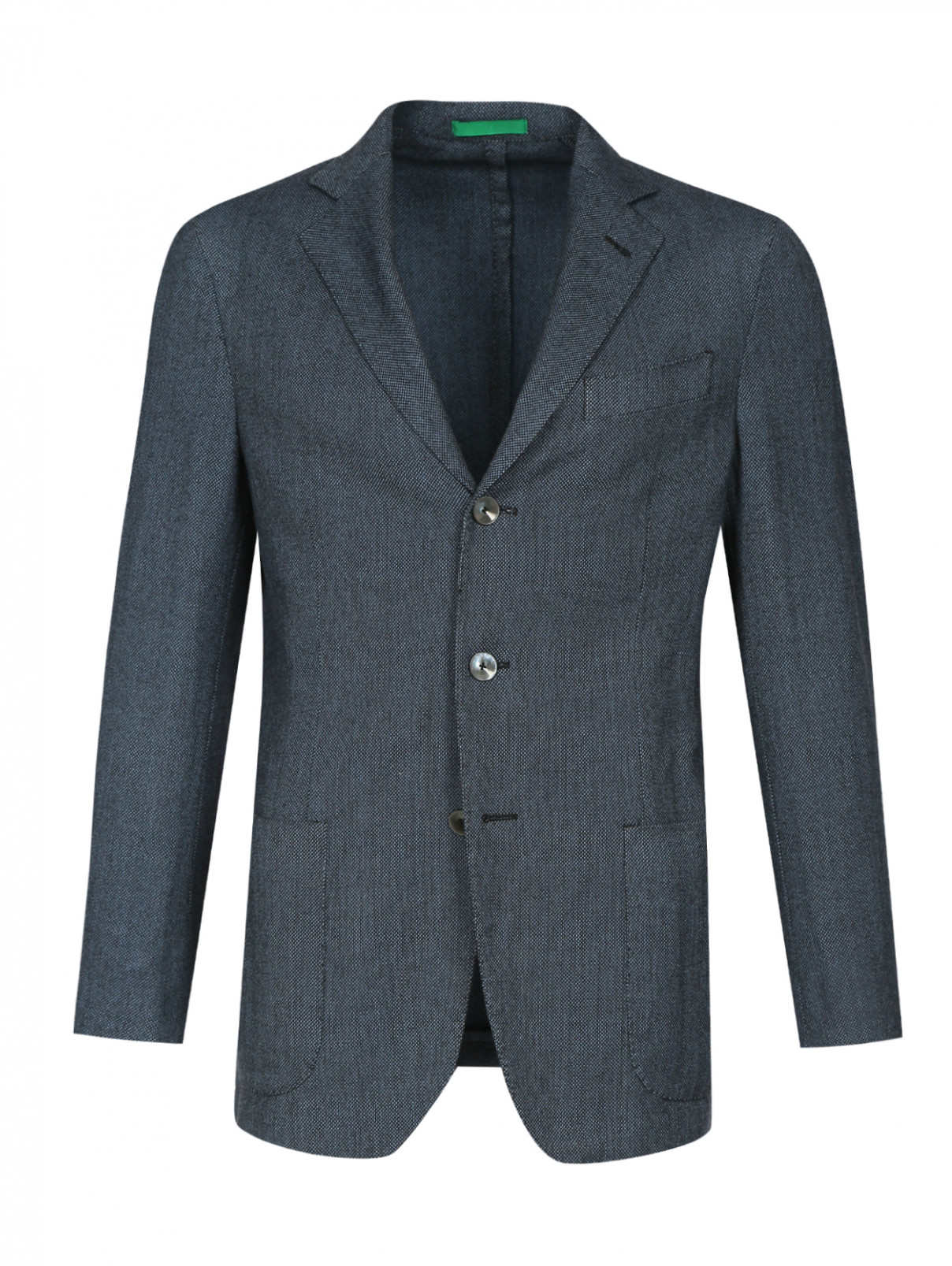 Однобортный пиджак из шерсти Pal Zileri  –  Общий вид  – Цвет:  Синий