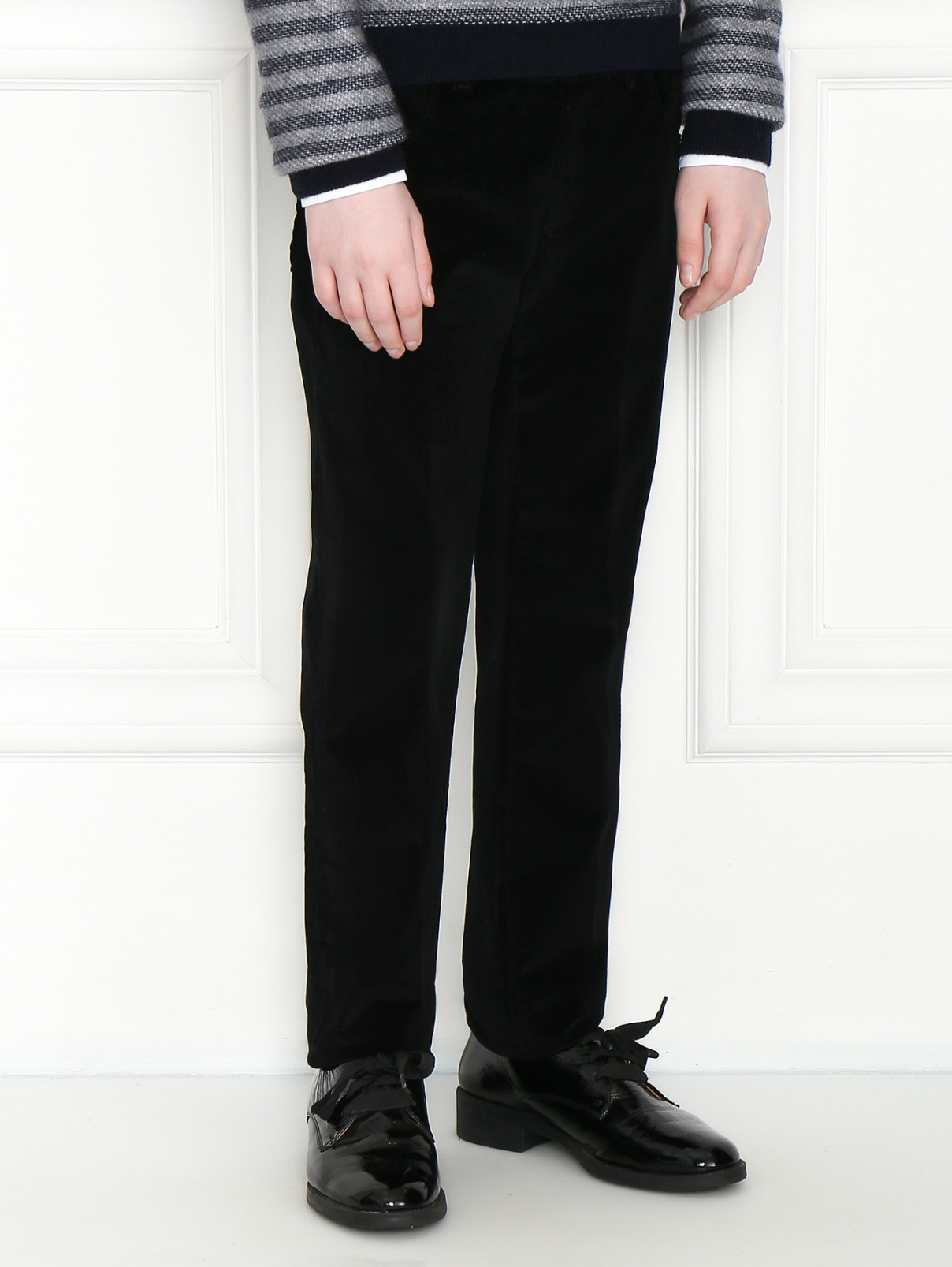 Вельветовые брюки с карманами Dal Lago  –  МодельВерхНиз  – Цвет:  Черный