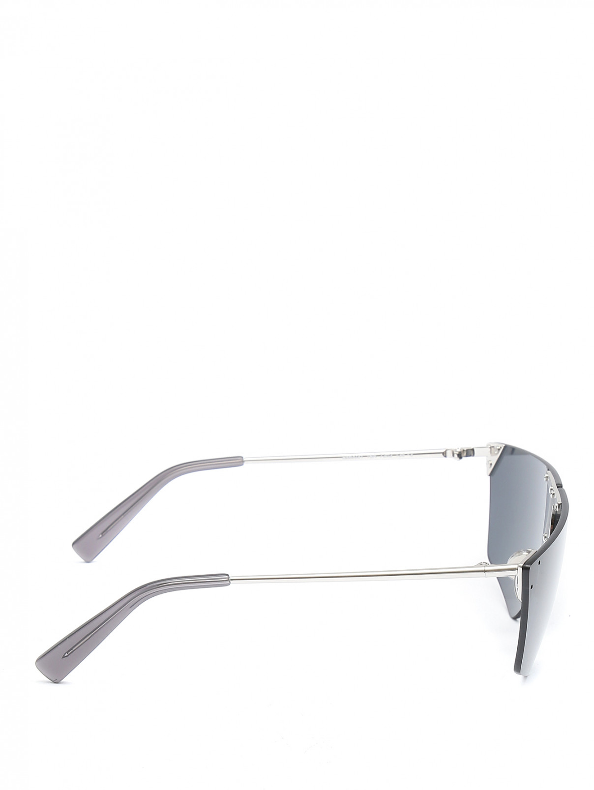 Очки солнцезащитные с металлическими дужками Max Mara  –  Обтравка2  – Цвет:  Черный