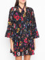 Платье свободного кроя с цветочным узором McQ  –  МодельВерхНиз