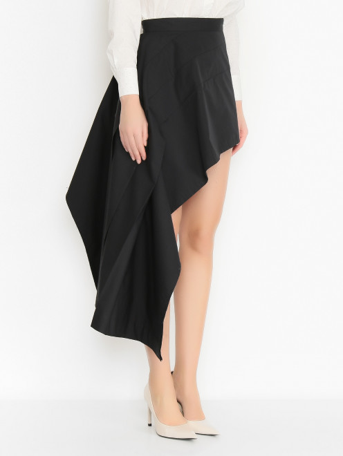 Мини-юбка из хлопка с асимметричным подолом Sportmax - МодельВерхНиз