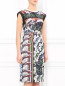 Платье-миди из смешанного шелка с цветочным узором Aquilano Rimondi  –  Модель Верх-Низ