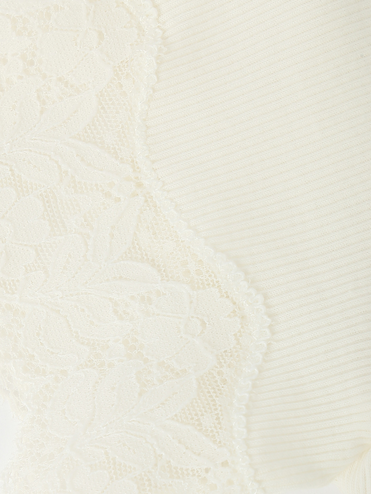 Ночная трикотажная сорочка с кружевными вставками Giottino  –  Деталь  – Цвет:  Белый