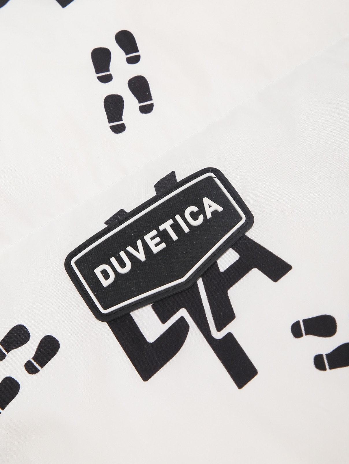 Стеганый пуховик на молнии с узором Duvetica  –  Деталь1  – Цвет:  Белый