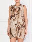 Шелковое платье А-силуэта с принтом Giambattista Valli  –  Модель Верх-Низ