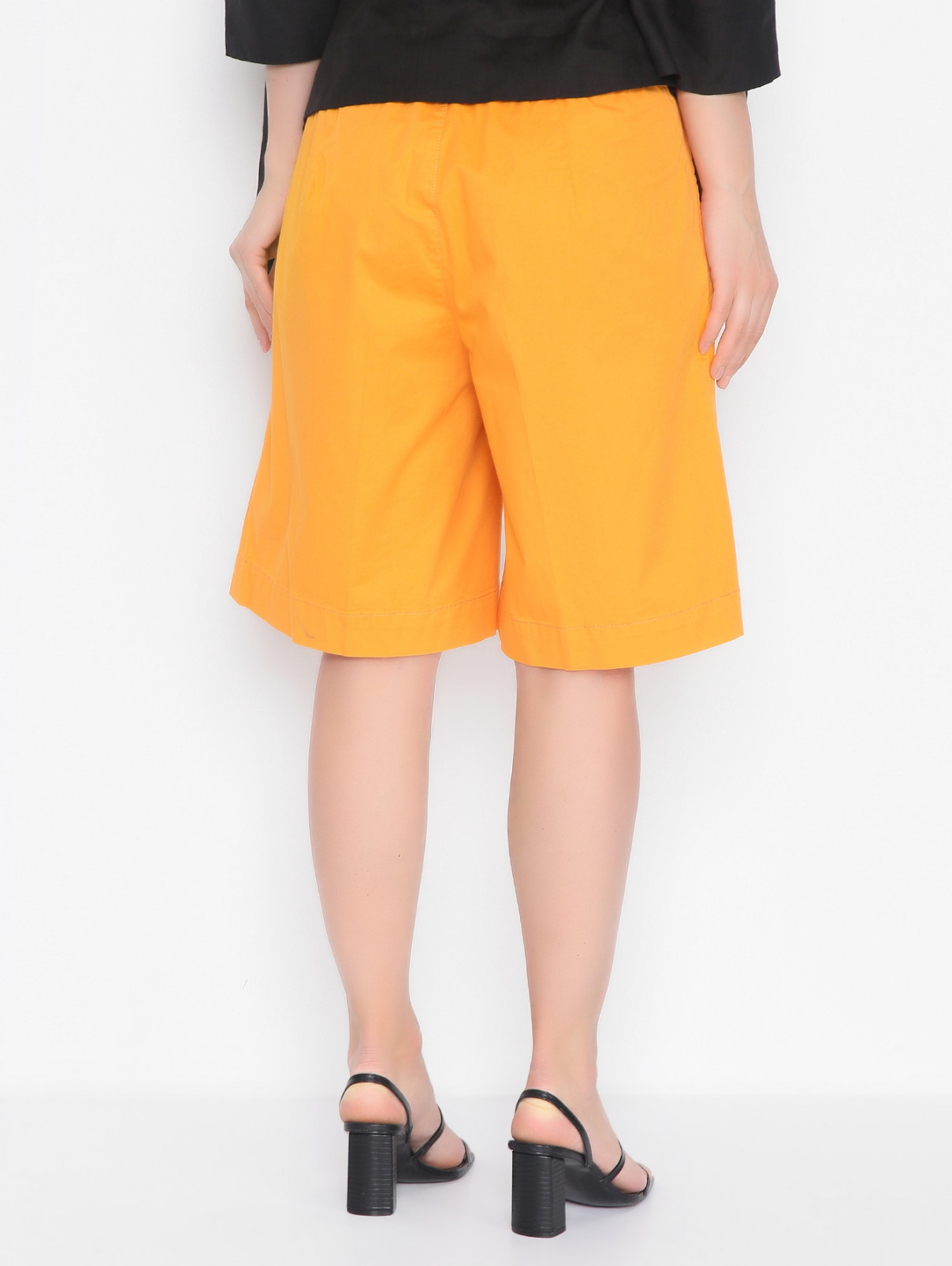 Шорты из хлопка с карманами Marina Rinaldi  –  МодельВерхНиз1  – Цвет:  Оранжевый