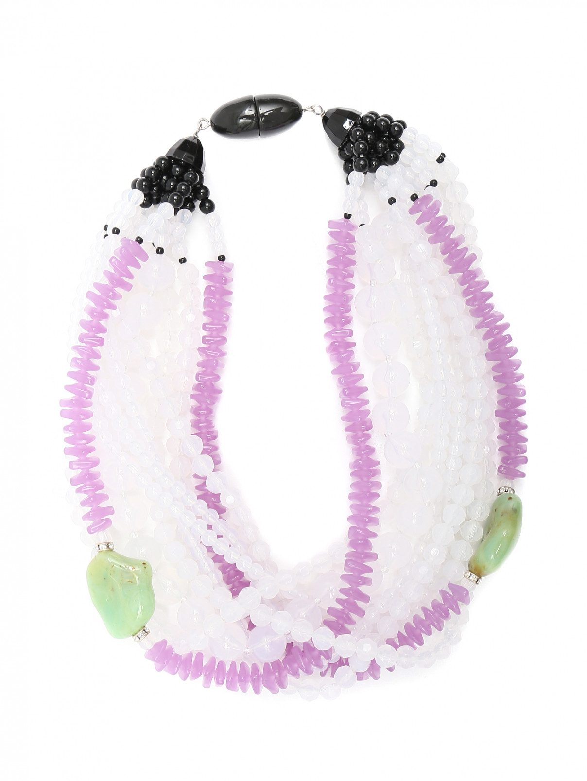 Ожерелье из бусин и камней с кристаллами Angela Caputi  –  Общий вид  – Цвет:  Мультиколор
