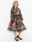 Платье с пышной юбкой расшитое паейтками Aletta  –  МодельОбщийВид