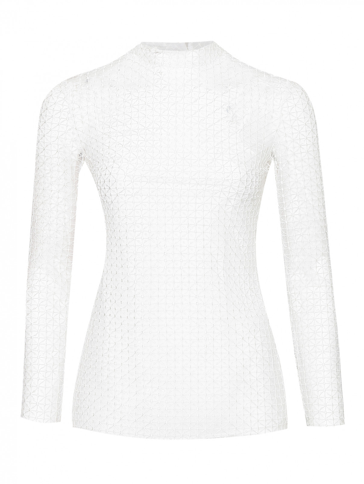 Блуза-топ в паетках Huishan Zhang  –  Общий вид  – Цвет:  Белый