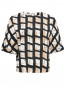 Блуза из шелка с геометрическим узором Barba Napoli  –  Общий вид