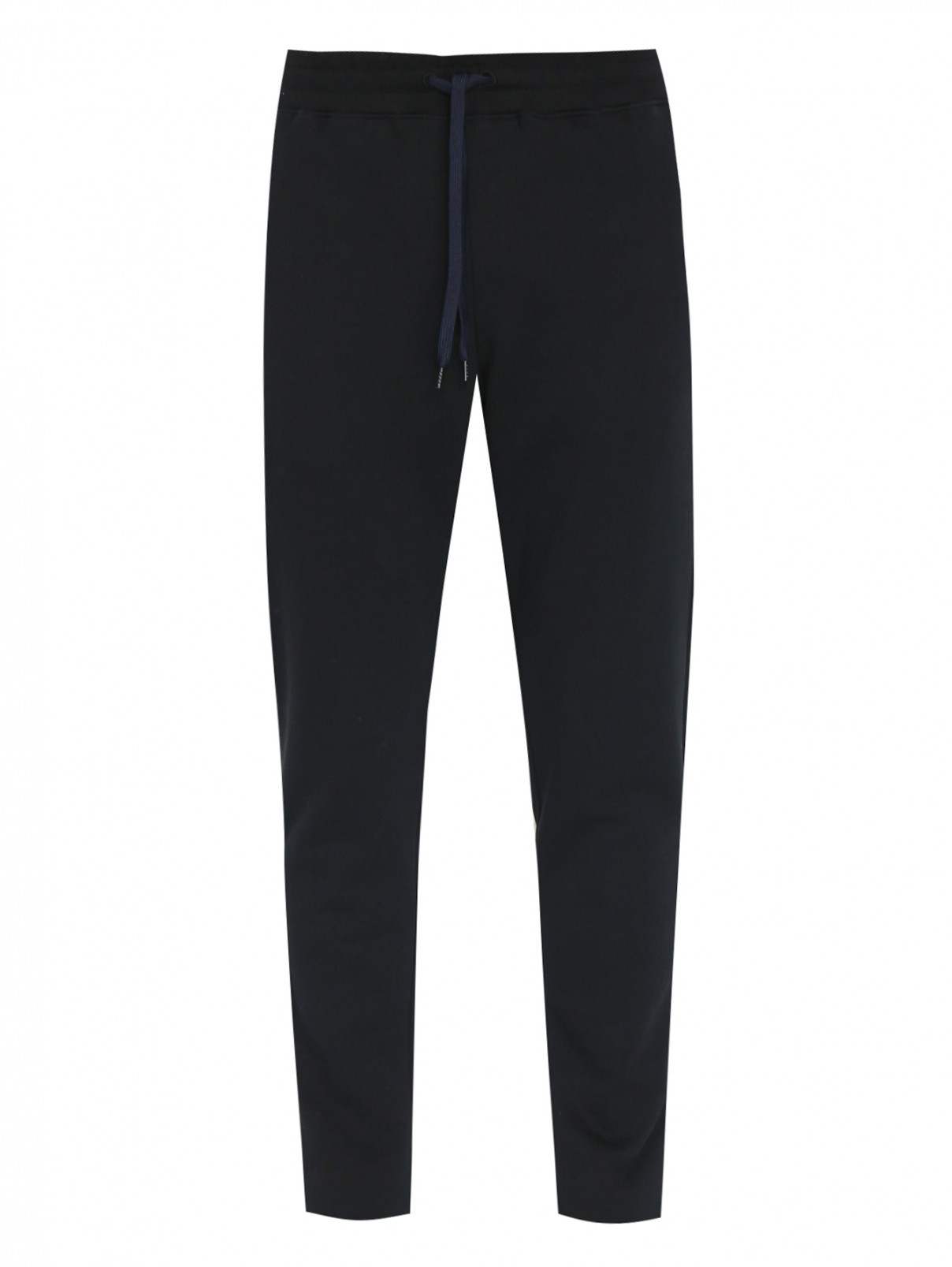 Трикотажные брюки из хлопка с карманами Paul Smith  –  Общий вид  – Цвет:  Черный