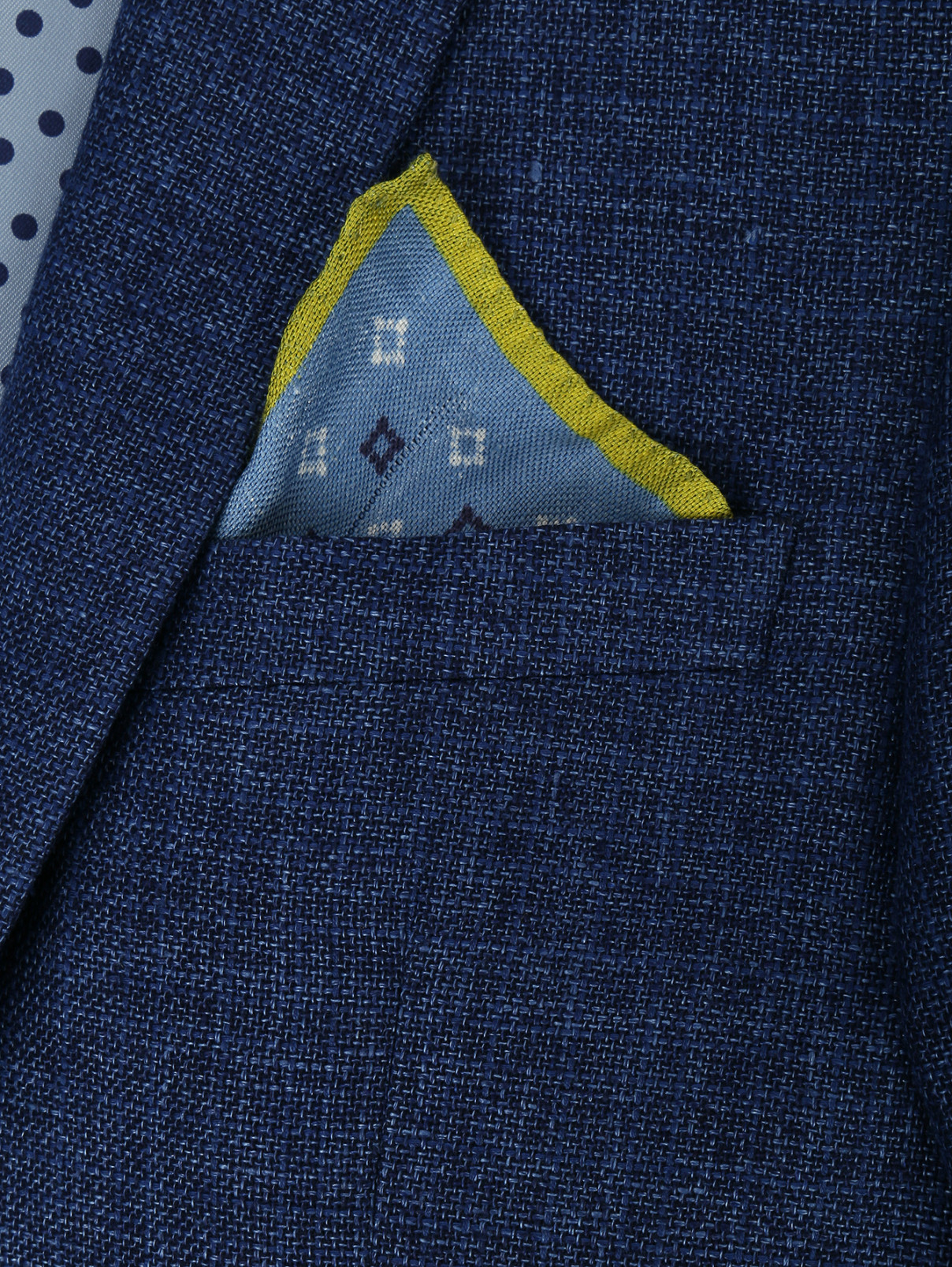 Платок из льна и шелка с узором Altea  –  Модель Общий вид  – Цвет:  Синий