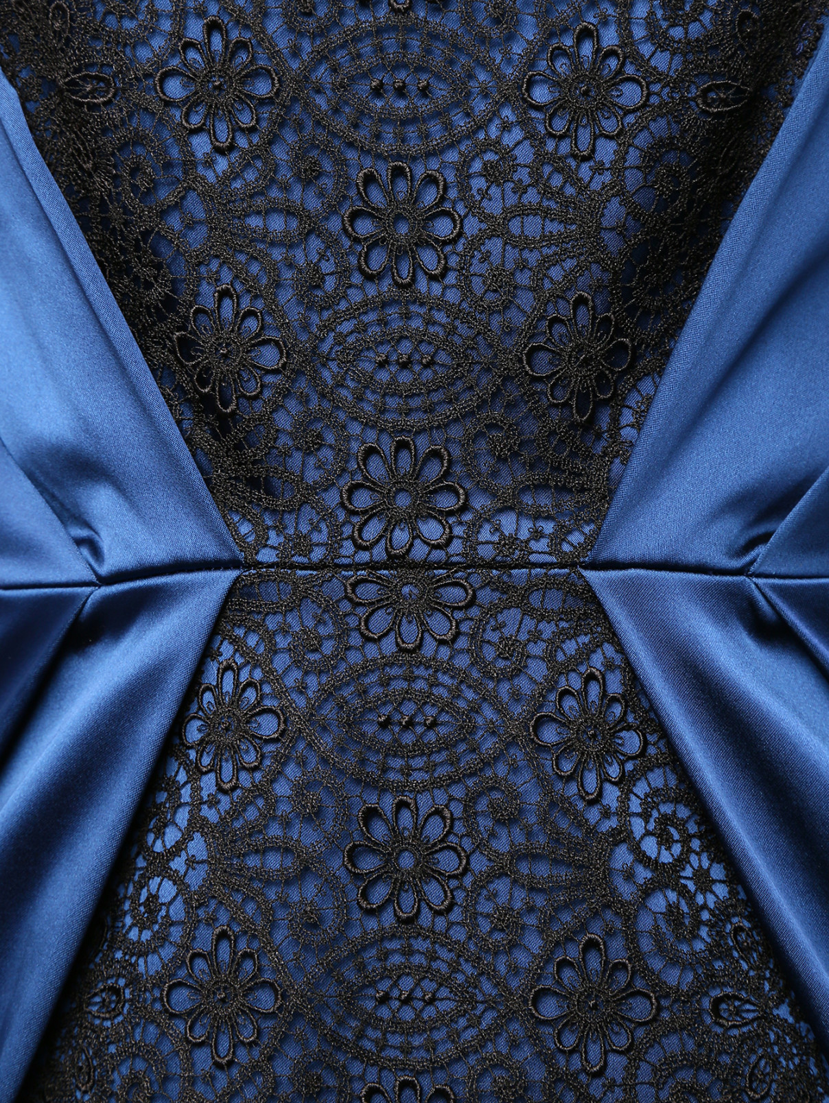 Платье-футляр с декоративным кружевом La Perla  –  Деталь  – Цвет:  Синий