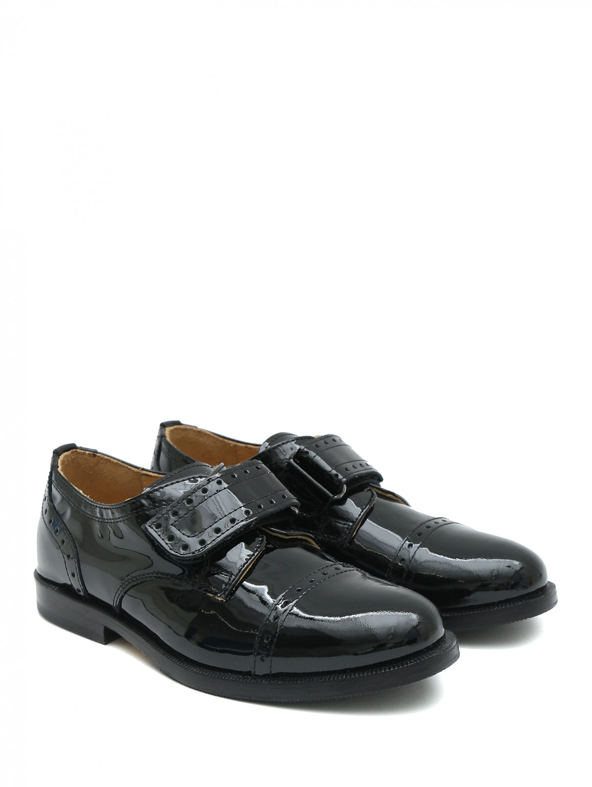 Лакированные туфли на липучке Zecchino d`Oro  –  Общий вид  – Цвет:  Черный