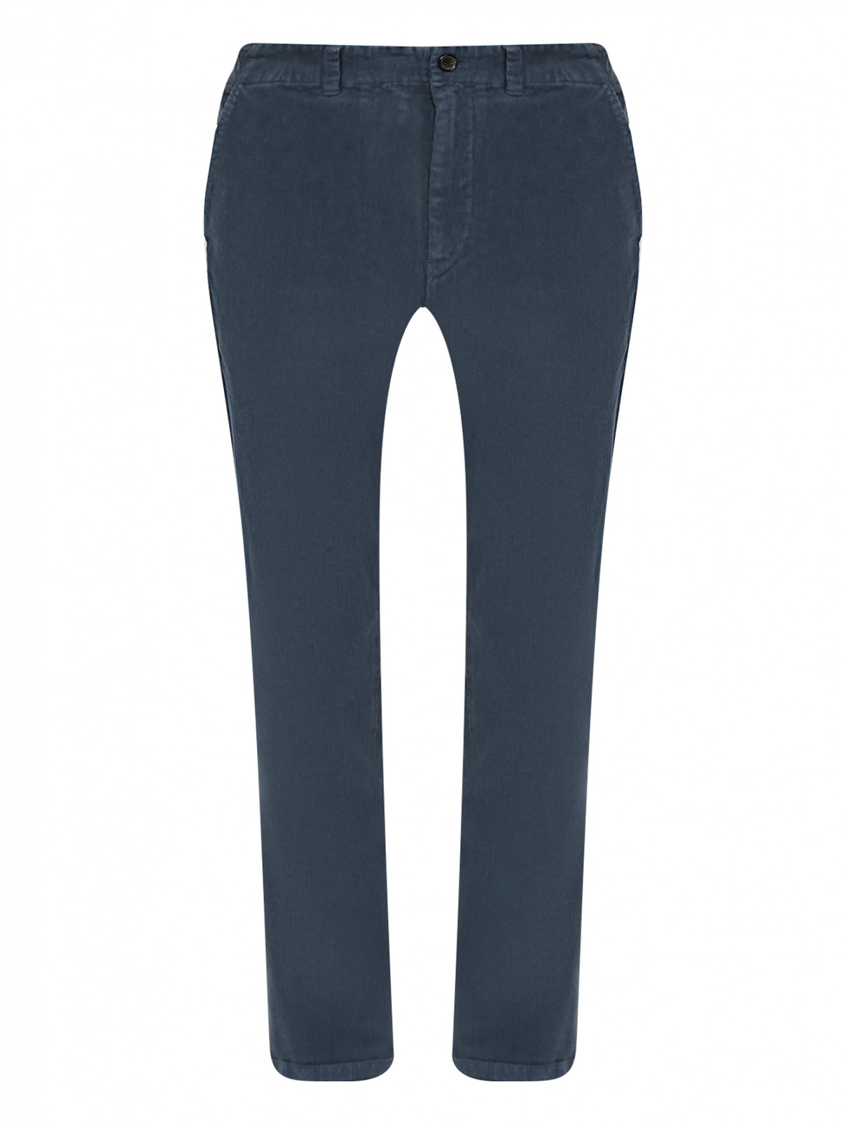 Вельветовые брюки с карманами Paul Smith  –  Общий вид  – Цвет:  Синий