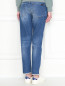 Укороченные джинсы из светлого денима с потертостями 7 For All Mankind  –  МодельВерхНиз1