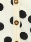 Кардиган мелкой вязки со вставками из шелка с узором "горох" Moschino Teen  –  Деталь