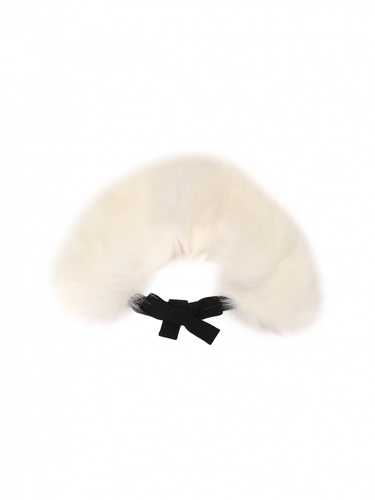 Воротник из эко-меха на завязках Alabama Muse  –  Общий вид  – Цвет:  Белый