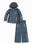 Куртка и комбинезон утепленные с контрастными вставками и принтом I Pinco Pallino  –  Общий вид