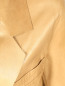 Пальто из кожи с двумя боковыми карманами Donna Karan  –  Деталь