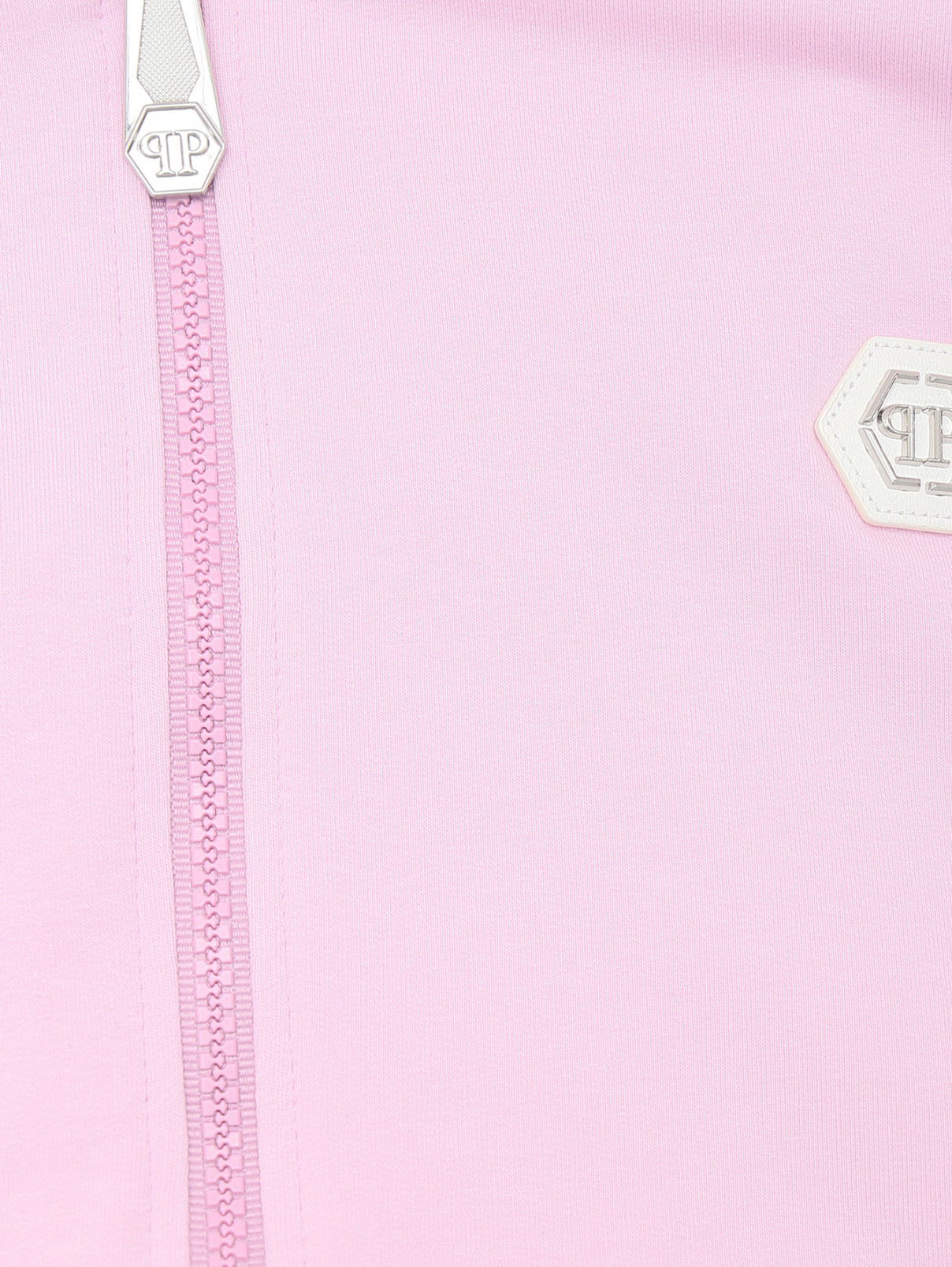 Костюм из хлопка с капюшоном Philipp Plein  –  Деталь  – Цвет:  Розовый