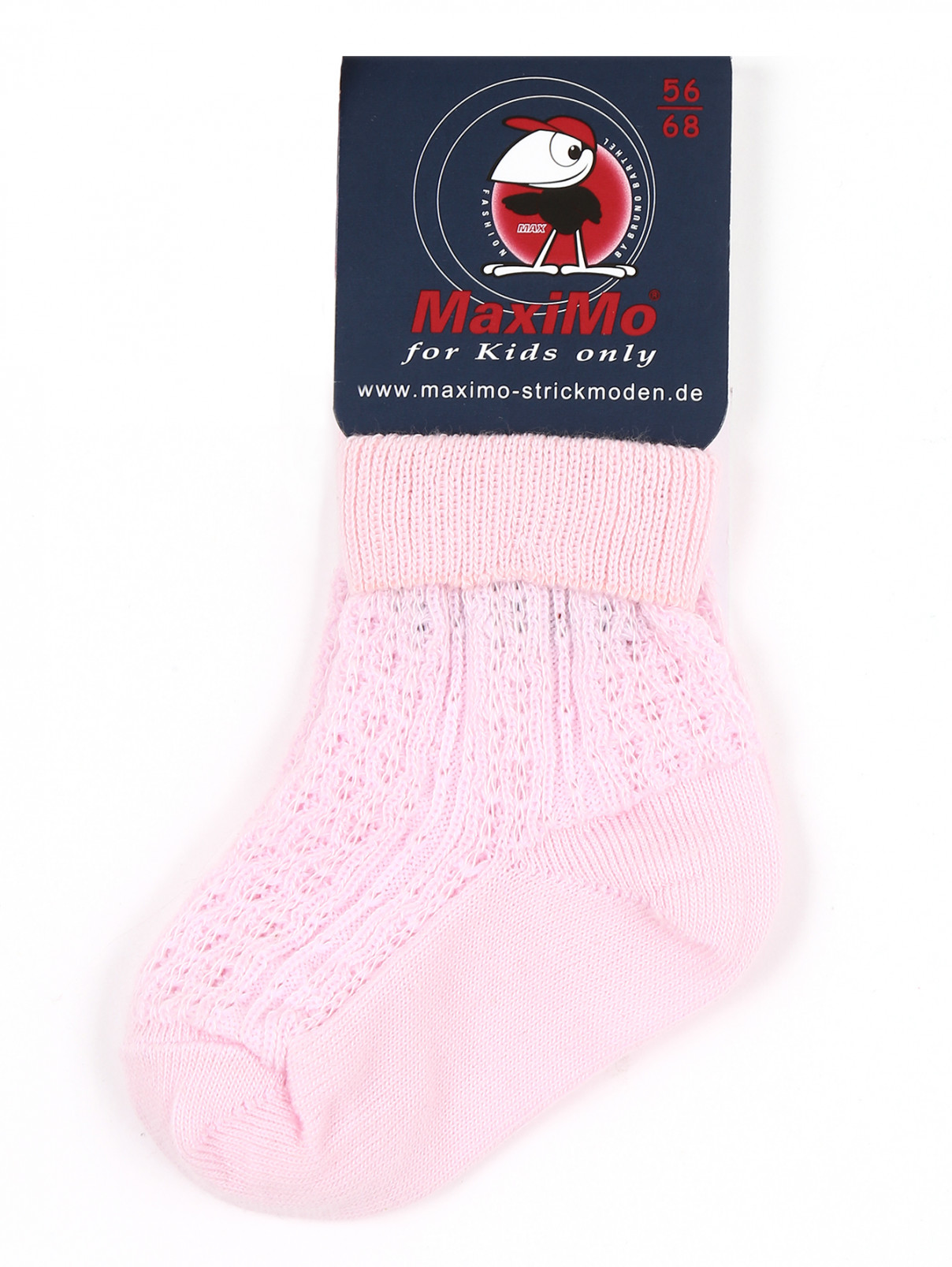 Носки из хлопка с рельефной текстурой Maximo  –  Общий вид  – Цвет:  Розовый