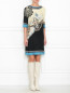 Платье прямого кроя из смеси шерсти и шелка с узором Etro  –  МодельВерхНиз