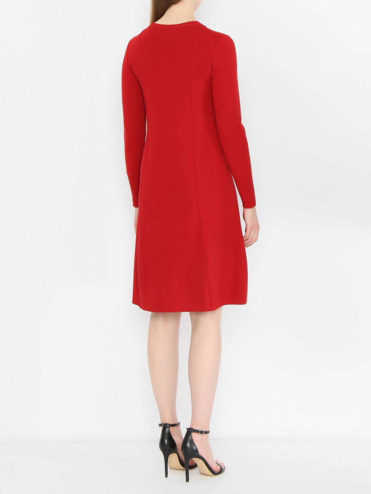 Трикотажное платье-миди Weekend Max Mara  –  МодельВерхНиз1  – Цвет:  Красный
