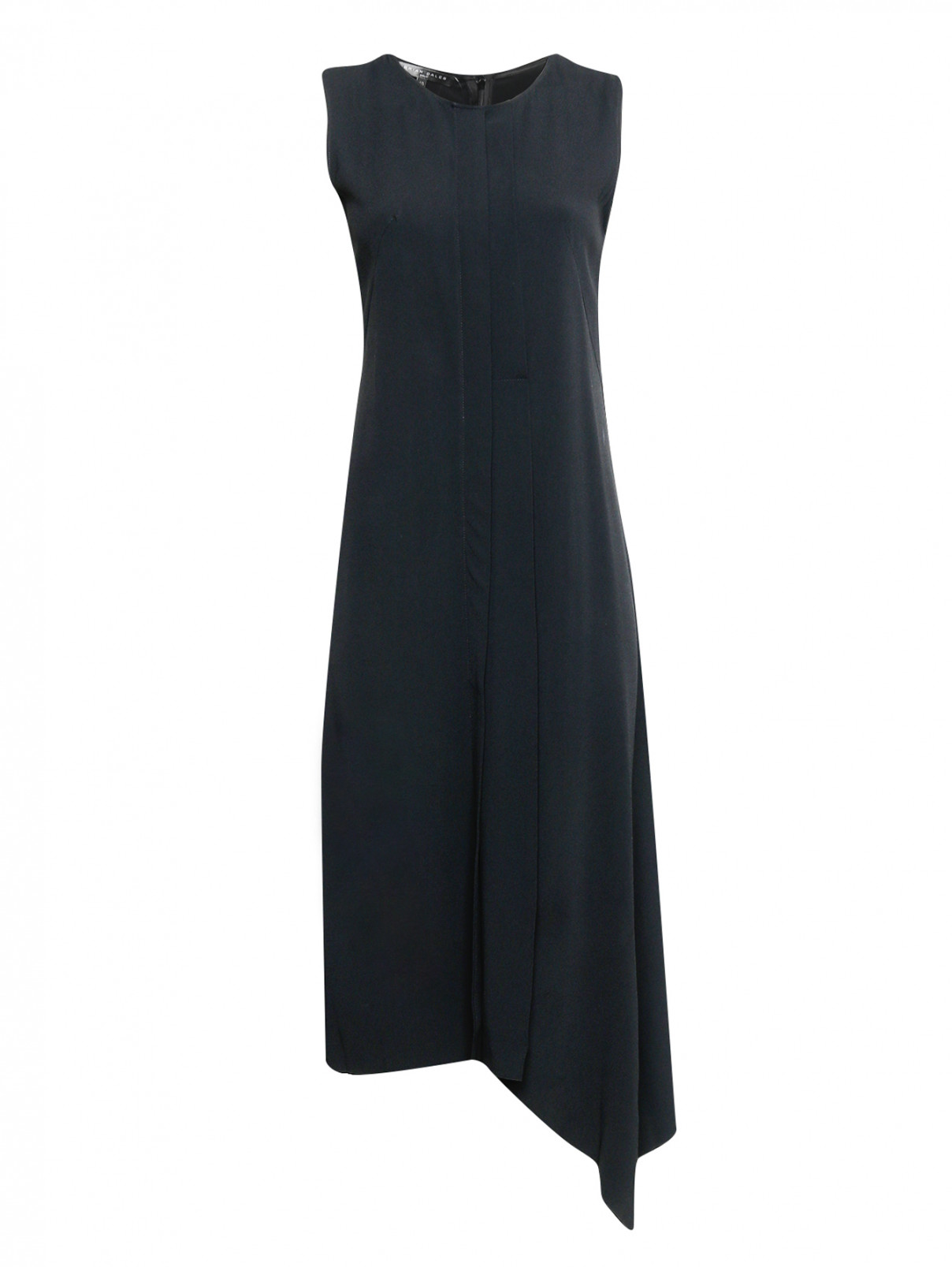Платье асимметричного кроя без рукавов Brian Dales  –  Общий вид  – Цвет:  Черный