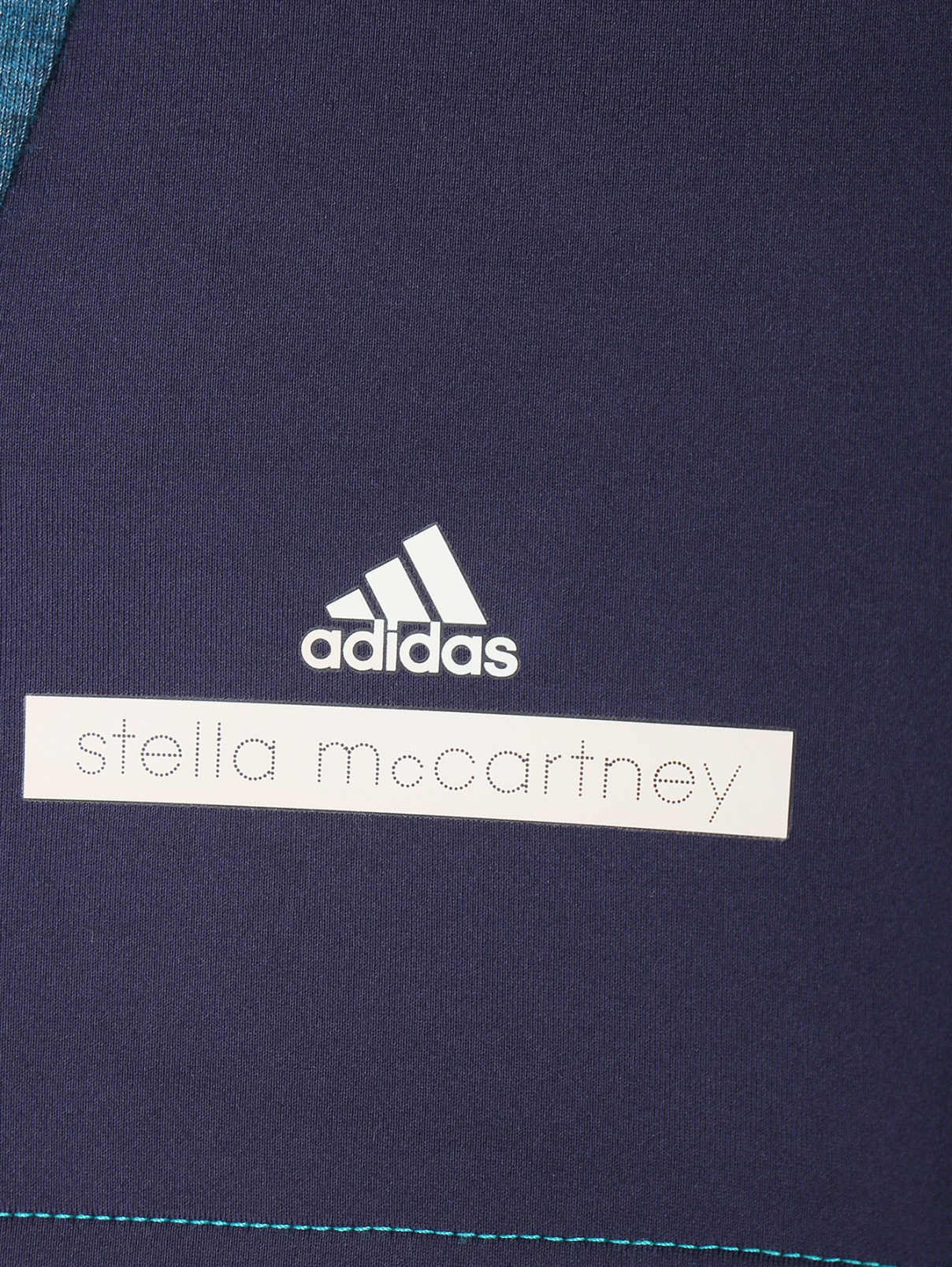 Комбинированный топ с логотипом adidas by Stella McCartney  –  Деталь1  – Цвет:  Синий