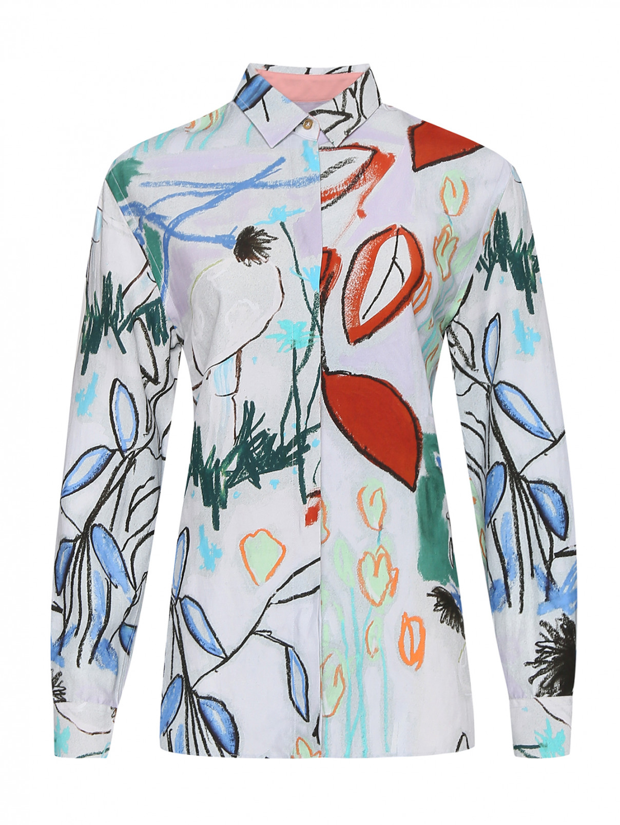 Рубашка из хлопка с анималистичным узором Paul Smith  –  Общий вид  – Цвет:  Узор